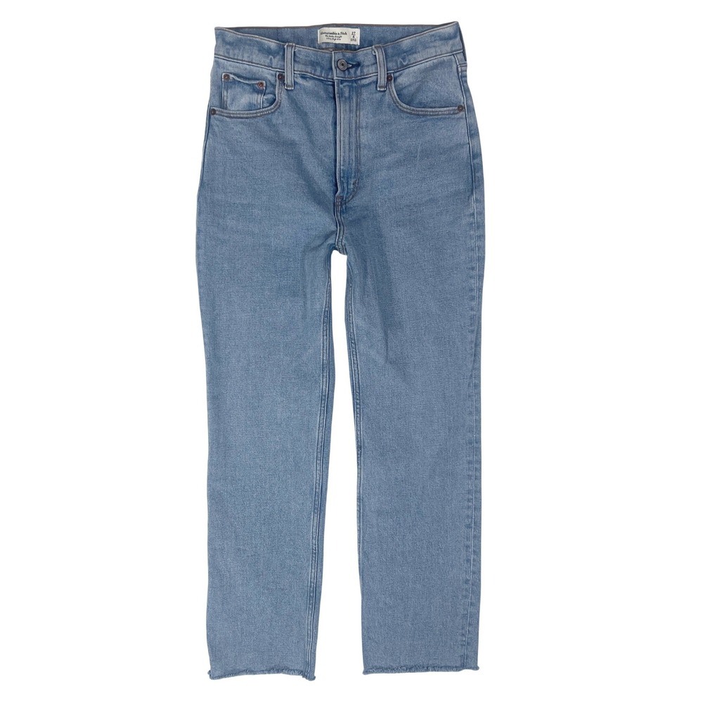 Abercrombie Ankle Straight Jeans 27 4 High Rise A&F 90s Mall Vibes Minimalist